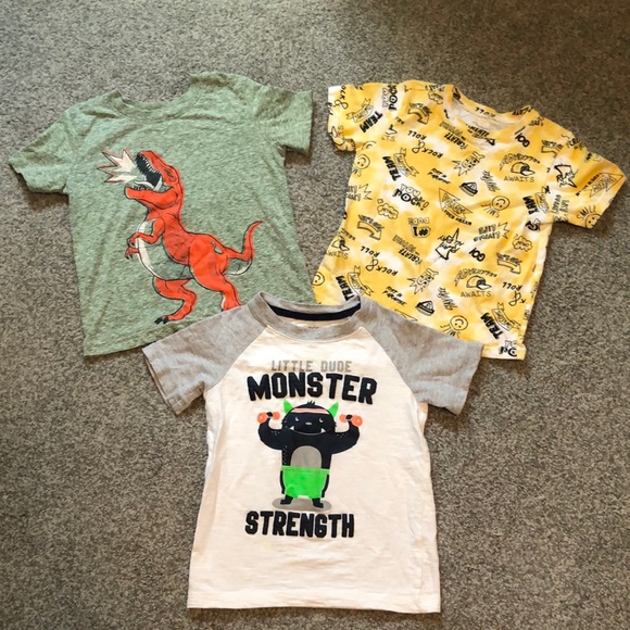 CARTERS & JUMPING BEANS Boys 3T Tee Shirts VG Cond - Picture 5 of 6